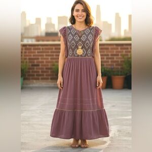 Consuelo Maxi Loomed Dress